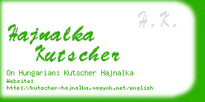 hajnalka kutscher business card